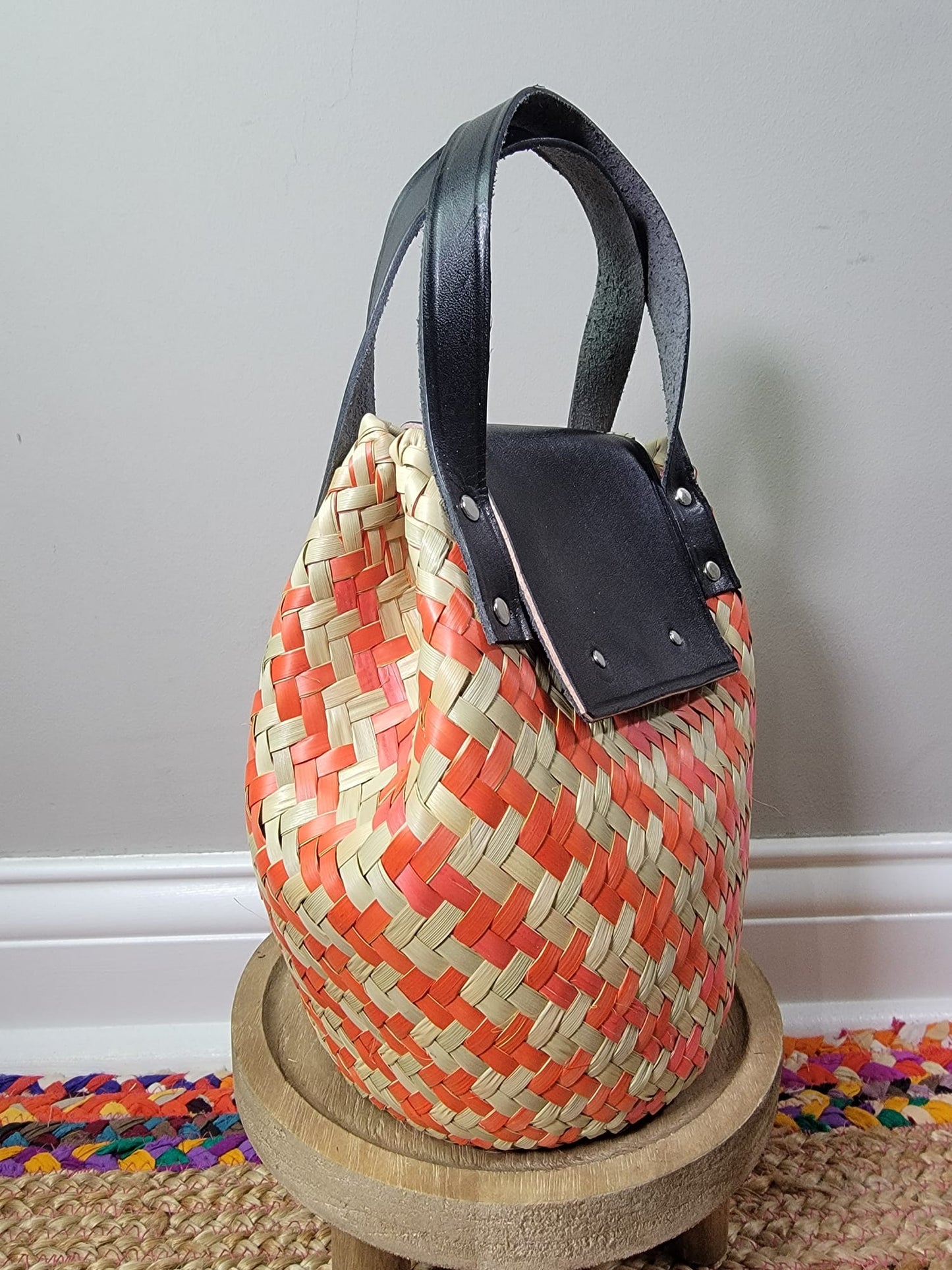 Gretel Palm Leaf Mini Handbag Basket