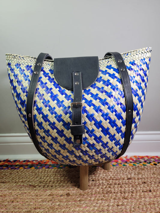 Anita Palm Leaf Shoulder Bag Basket